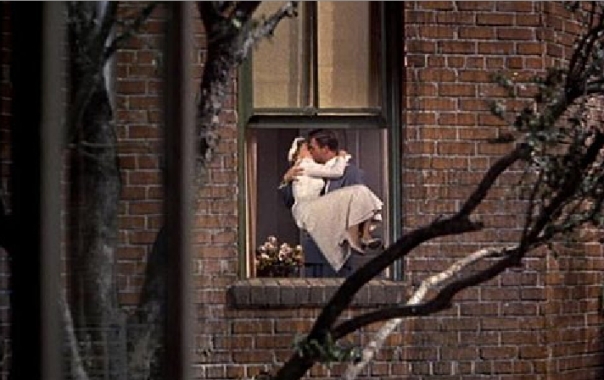 Rear Window newlywed couple